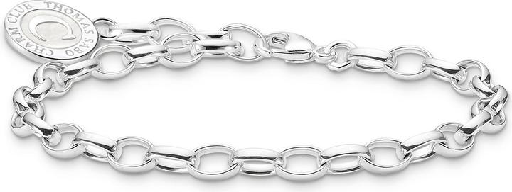 Produktbild Thomas Sabo Charm Armband mit Schimmernden Weissem Kaltemaille Silber (17 cm, 925er Silber, Emaille)