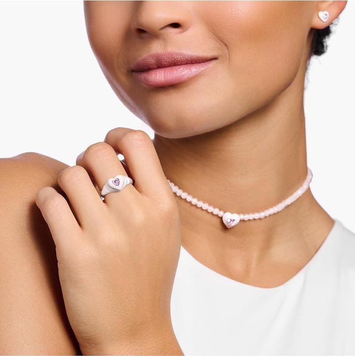 Produktbild Thomas Sabo Ring Herz mit Pinkem Stein Silber (54, 925 Silber)