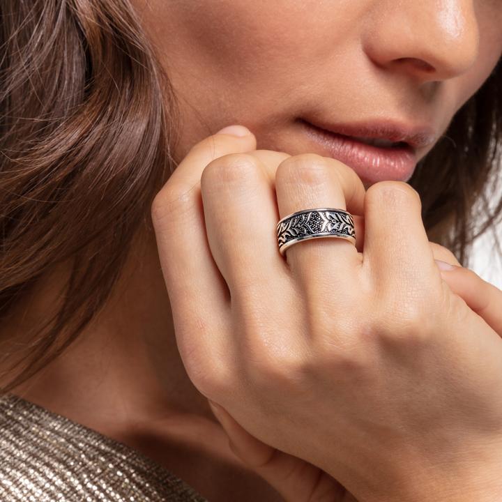 Produktbild Thomas Sabo Ring Tiger Muster Schwarz (64, 925 Silber)