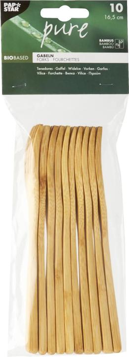 Produktbild Papstar Einweg-Gabel Pure 10 Stück Braun (10 x)