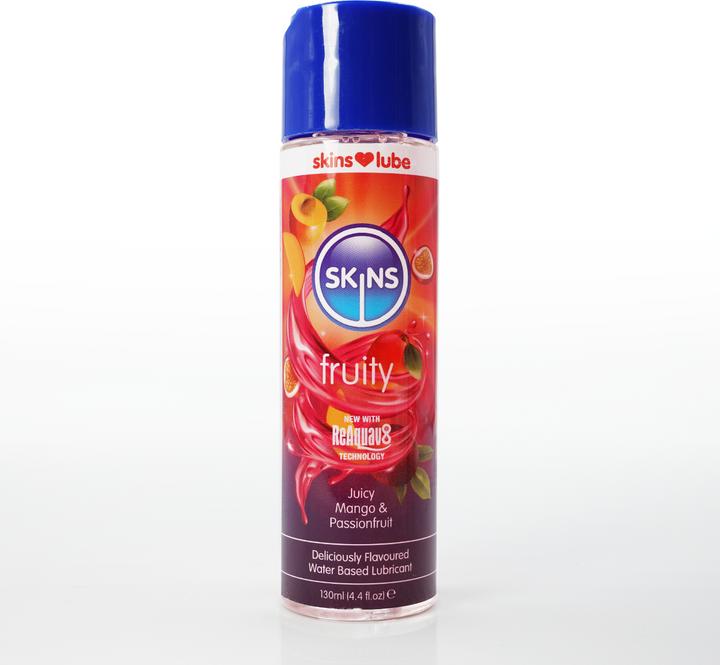 Image du produit Skins Fruity" Juicy Mango & Passionfruit 130ml Lubrifiant aux arômes naturels de fruits (130 ml)