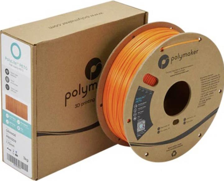 Produktbild Polymaker PolyLite PETG Orange 2,85 mm 1.000 g (PETG, 2.85 mm, 1000 g, Orange)