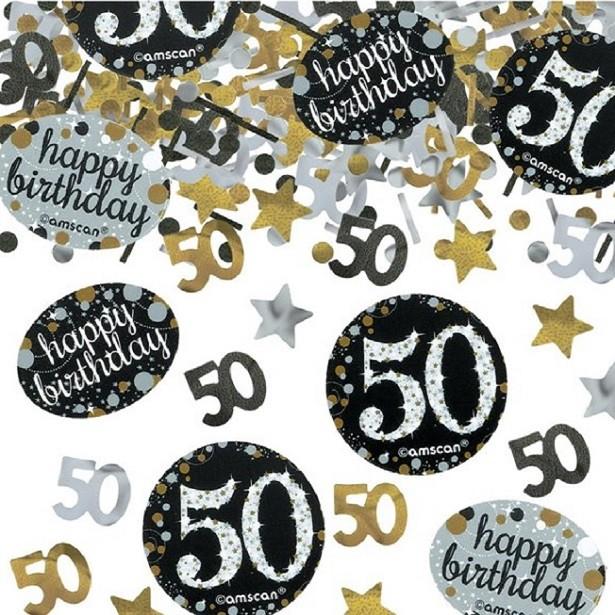 Image du produit Amscan Confetti 50 ans "Joyeux anniversaire