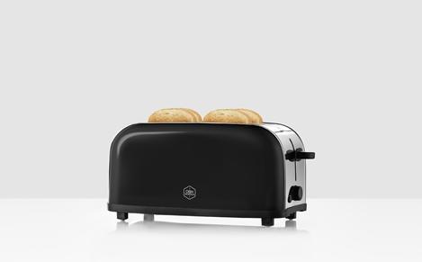 Produktbild OBH Nordica Manhattan Black 4 4 slice(s) 1400 W Black, Stainless steel