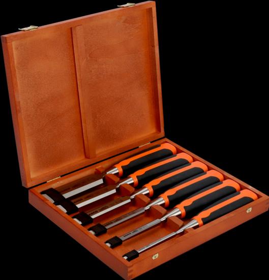 Actual product image Bahco 6-piece chisel set with plastic handle / 6, 10, 12, 16, 20, 26 mm (26 mm)