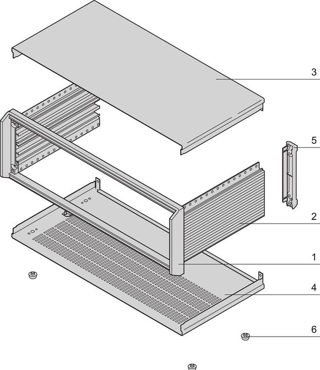 Produktbild Schroff Gehäuse 2 und 3 HE, ungeschirmt - PROPAC PRO GEH.3HE 42TE 326T