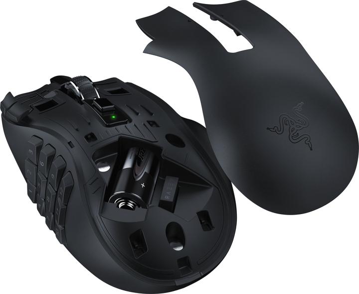 Immagine prodotto Razer Naga V2 HyperSpeed per i giochi, 2,4 GHz, Bluetooth, senza fili, nero (Senza fili)