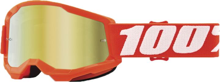 100% Strata 2 Jr. Goggle Orange - Mirror Gold (Orange, Gold)