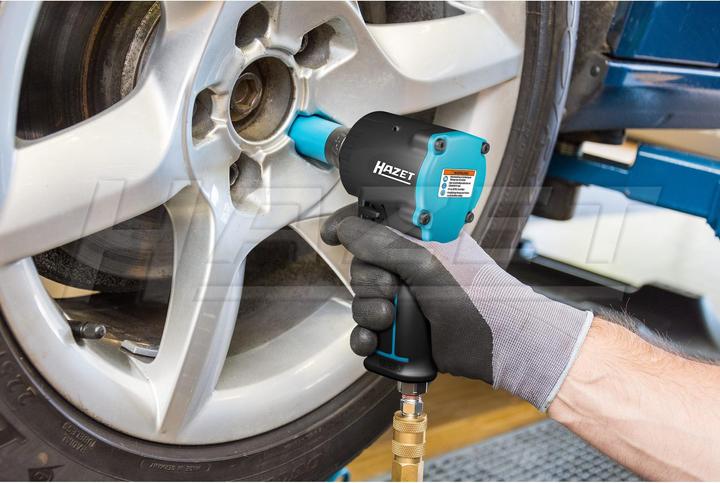 Actual product image HAZET Impact wrench ∙ extra short 9012M-1 ∙ Maximum loosening torque: 1200 Nm ∙ Square, solid 12.5 … (Air blast)