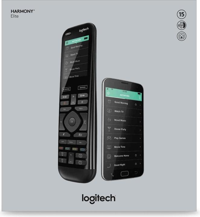 Actual product image Logitech Harmony Elite (Universal remote control, Infrared, Bluetooth)