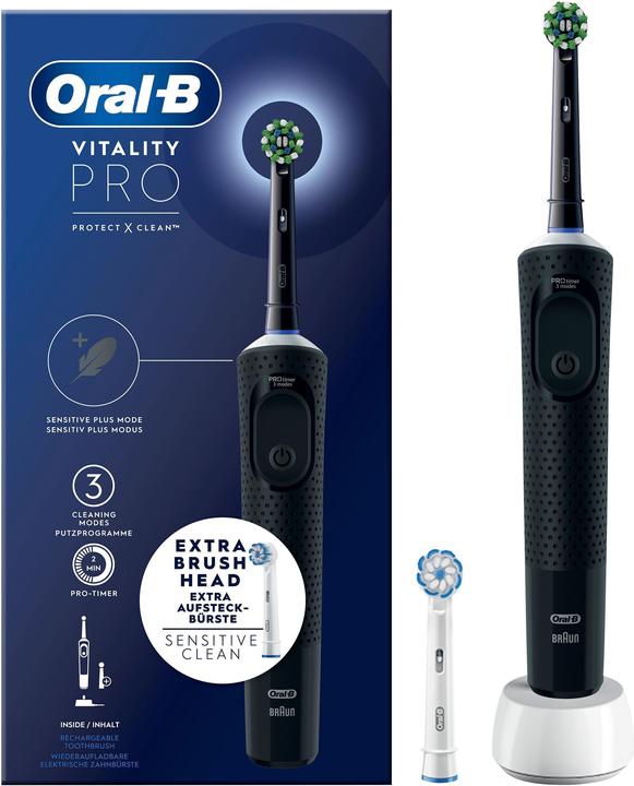 Actual product image Oral-B Vitality Pro Adult Rotating Vibrating Toothbrush Black (Oscillating toothbrush)