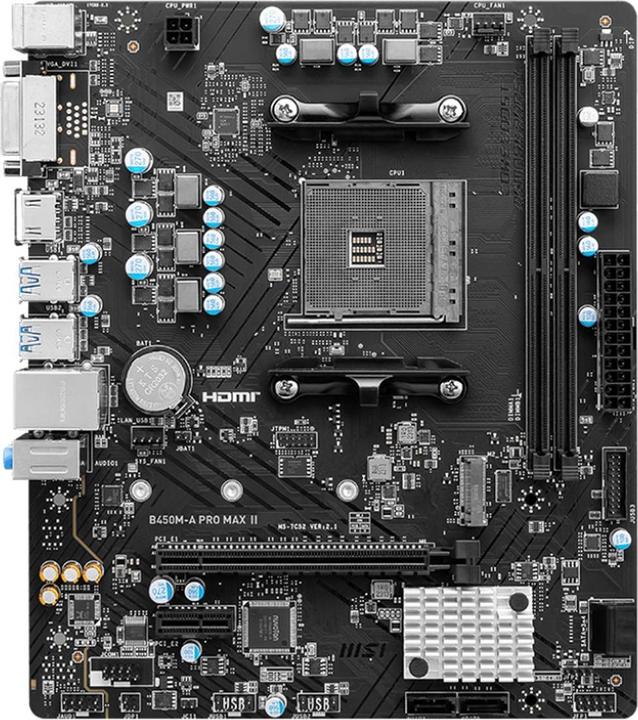 Image du produit MSI B450M-A PRO MAX II moederbord (AM4, AMD B450, mATX)