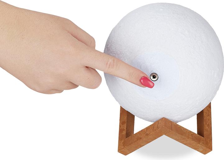 Actual product image Relaxdays Moon Lamp 3D Colour-changing (0.15 m)