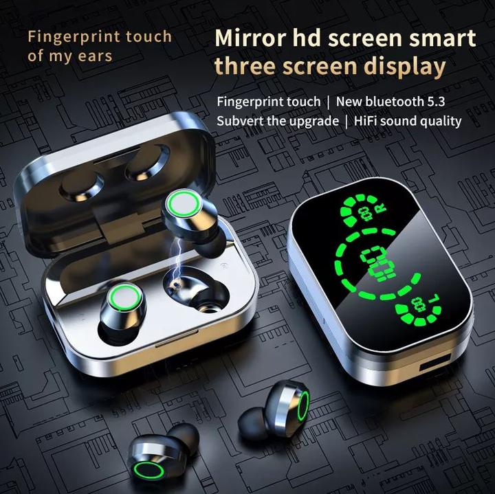 Immagine prodotto PhoneLook Ecouteurs sans fil Bluetooth In-Ear YD03 BT 5.3 Hifi stéréo LED avec étui de chargement (20 h, Senza fili)