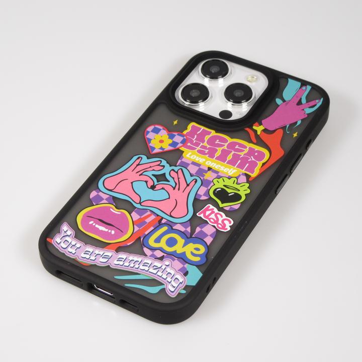 Image du produit PhoneLook Coque Gel blur stickers Keep Calm transparente (Apple iPhone 15 Pro Max)