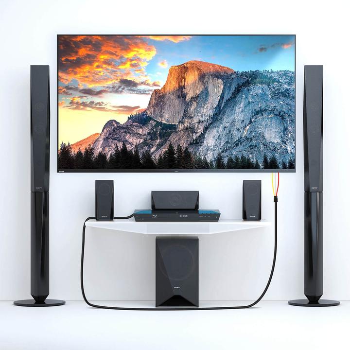 Image du produit LinQ HDMI vers 3x RCA mâle Câble vidéo par - Noir (1.50 m)