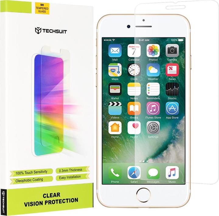 Produktbild Techsuit - Clear Vision Glass - iPhone 7 / iPhone 8 / iPhone SE 2 / iPhone SE 3 - Transparent (1 Stück, Apple iPhone SE (3rd Gen), Apple iPhone SE (2nd Gen), Apple iPhone 8, Apple iPhone 7)