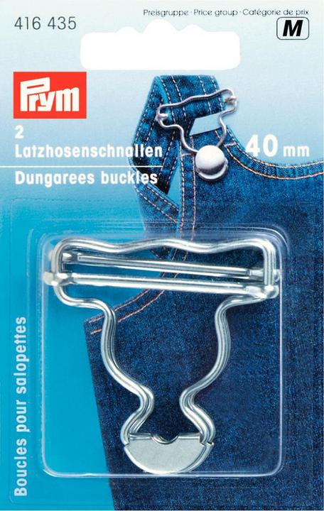 Produktbild Prym Latzhosenschnallen, silber 40 mm, Karte 2 Stk.