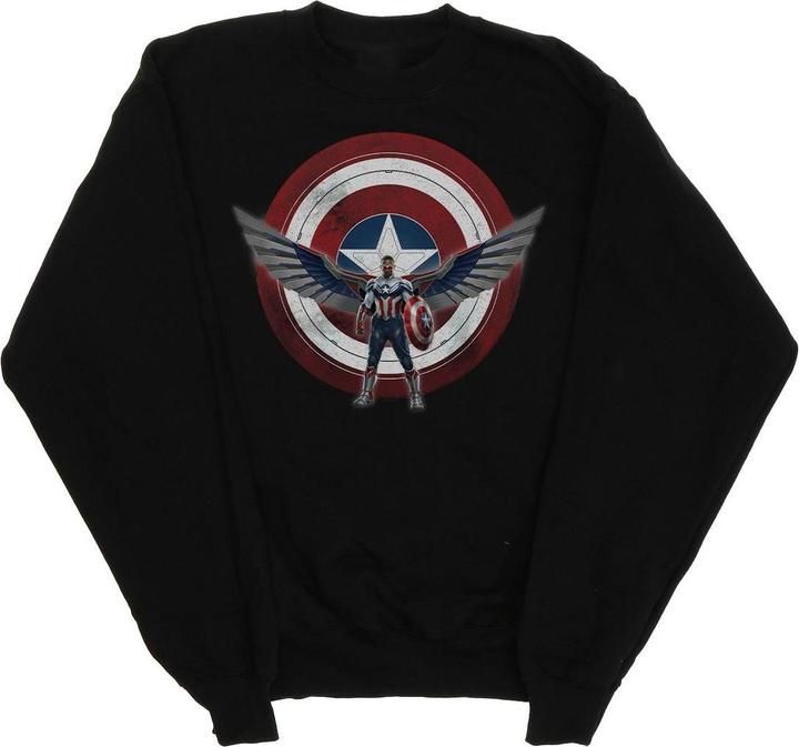 Actual product image Boys Falcon And The Winter Soldier Captain America Shield Pose Sweatshirt (116)