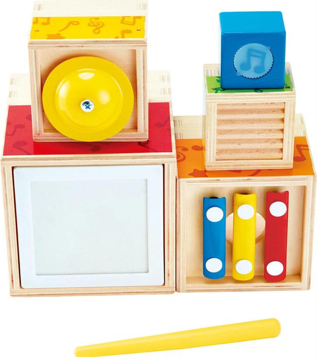 Actual product image Hape Music Stacking Cube (German)
