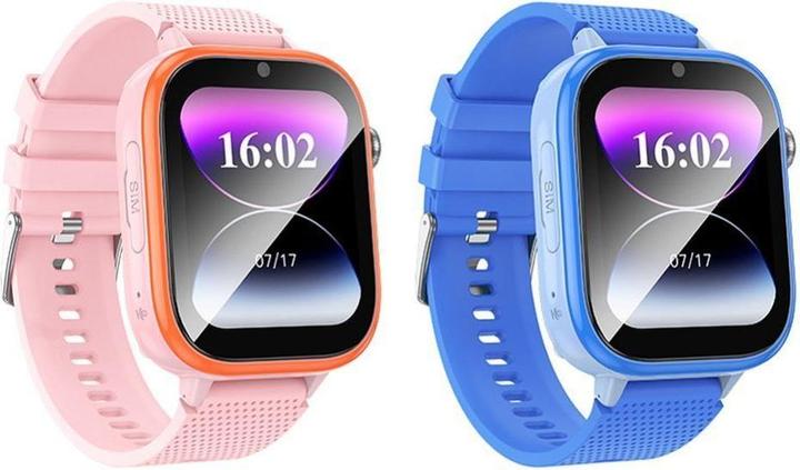 Actual product image Hoco Headphone with microphone smartwatch for kids with call function 4G Y101 pink (4G)