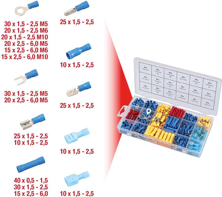 Actual product image KS Tools Assortment of crimp connectors, 360 pcs.