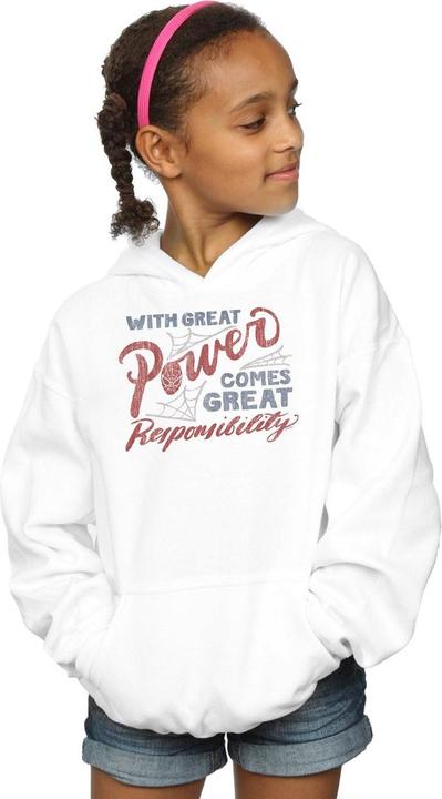 Actual product image Girls Spider-Man Great Responsibility Hoodie (152, 158)