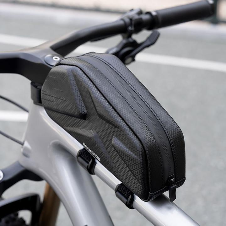 Immagine prodotto Rockbros Bike Bag, Rigid, Frame, Top Tube, 1.4l - Black (1.40 l, Borsa telaio)