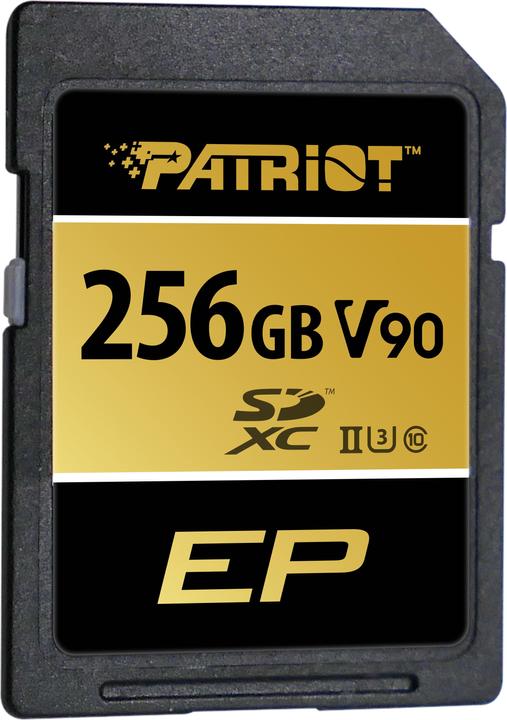 Patriot EP SDXC 256 GB Class 10 UHS-II U3 V90 (256 GB, SDXC, U3, UHS-II)