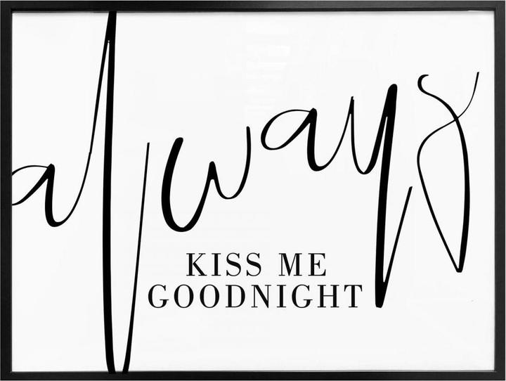 Image du produit Trenddeko Embrasse-moi toujours pour me dire bonne nuit (50 x 40 cm)