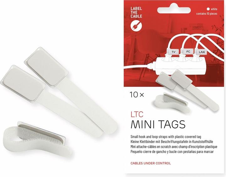 Produktbild Label-the-cable kleine Klettbinder mit Etikette (Klettkabelbinder, 90 mm, 10 Stk.)