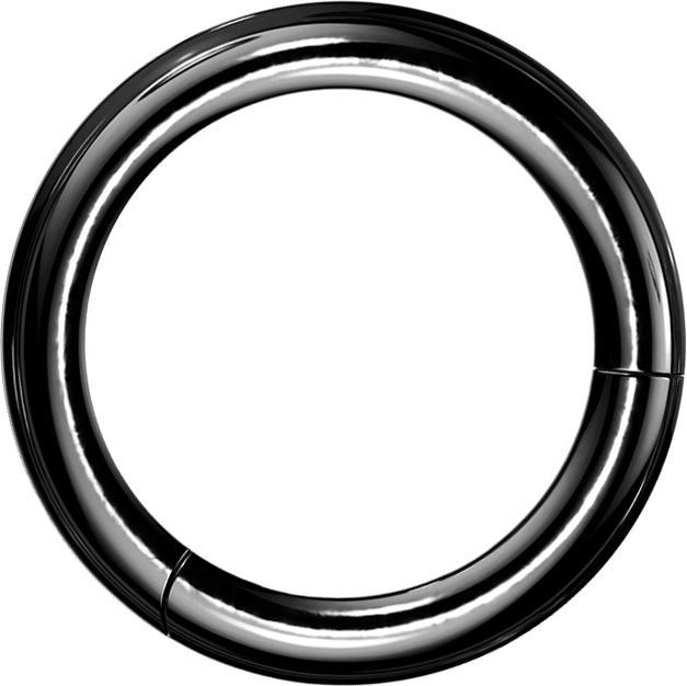 Star Piercing Segmentring klappbar schwarz (ohne Messing, Titan G23)