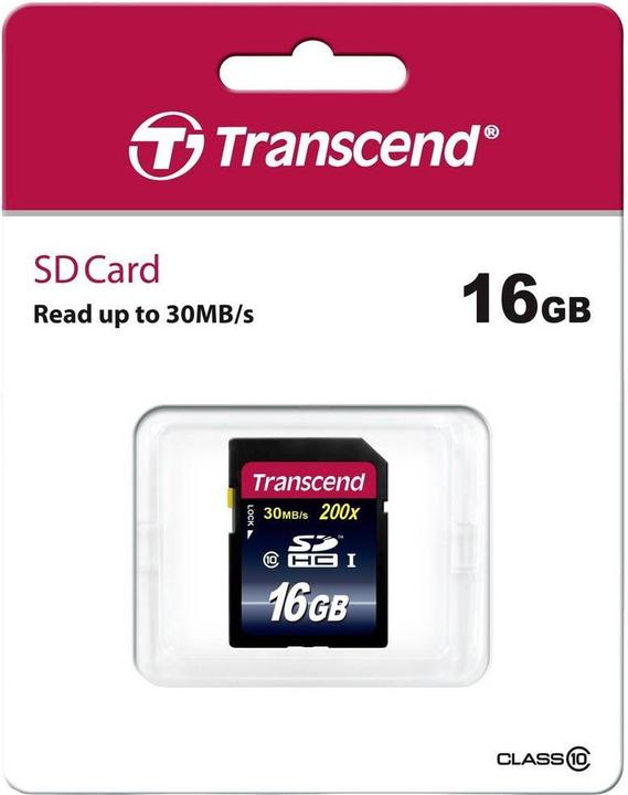 Image du produit Transcend SDHC 200x (16 Go, SDHC, U1, UHS-I)