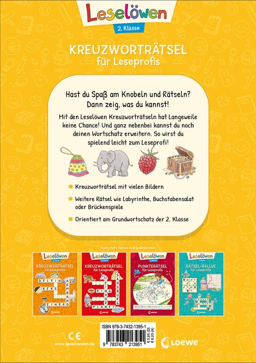 Produktbild Leselöwen Kreuzworträtsel für Leseprofis - 2. Klasse (Sonnengelb) (Deutsch, Katrin Merle, Loewe Lernen und Rätseln, 2022)
