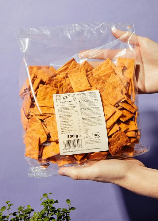 Produktbild KoRo Bio Cracker mit Tomatenpulver und Oregano (500 g)