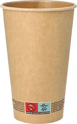 Image du produit Papstar Gobelet en carton "pure", 0,4 l, marron (50 x)