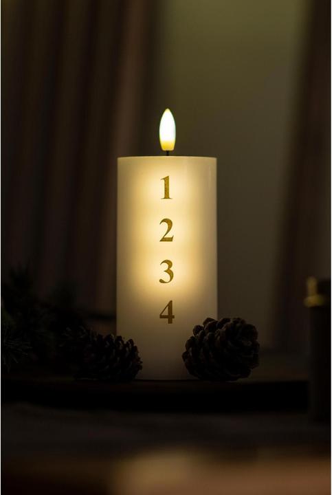 Immagine prodotto Sirius Candela LED Silent Advent, 7 cm x 150 mm, bianco (1 x)