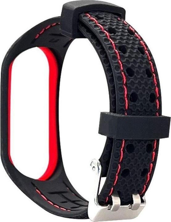Actual product image OEM Strap Elastomer strap LIFESTYLE for XIAOMI Mi Band 5 / 6 balck (04) (Elastomer, Mi Volume 5)