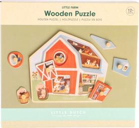 Actual product image Little Dutch Little Farm FSC wooden puzzle