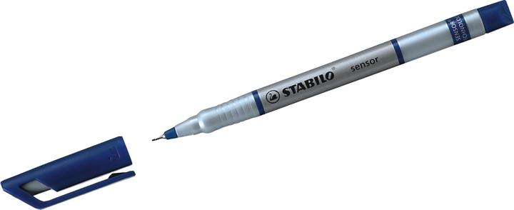 Produktbild STABILO SENSOR F Finliner mit gefederter Spitzer (Blau, 1 x)