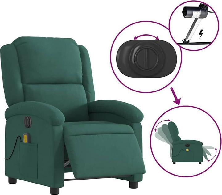 Image du produit VidaXL Fauteuil de massage électrique velours