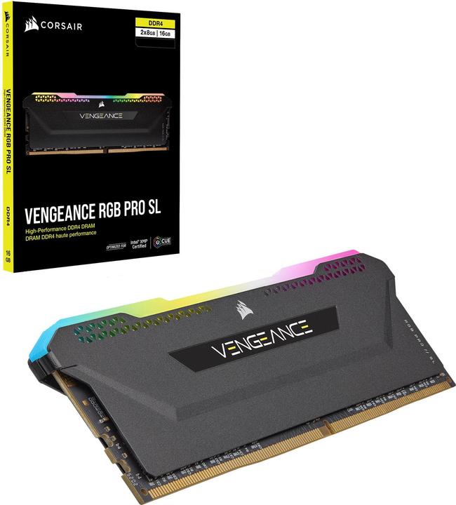 Image du produit Corsair Vengeance RGB Pro SL (2 x 8GB, 3600 MHz, RAM DDR4, DIMM)