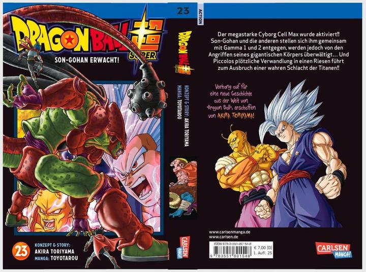 Actual product image Dragon Ball Super 23 (German, Akira Toriyama (Original Story), Katrin Stamm, Toyotarou, 2025)
