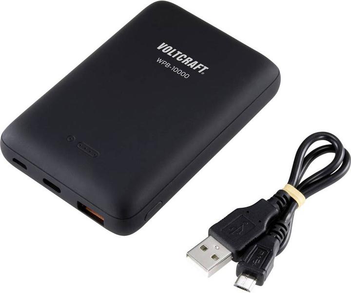 Immagine prodotto Voltcraft Power bank a induzione 3 A WPB-10000 VC-11015280 10000 mAh Uscite USB, presa USB-C™, ricarica a (10000 mAh, 37 Wh)