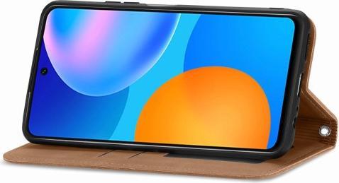 Produktbild Cover-Discount Huawei P smart 2021 - Vintage Stand Flip Case Hülle braun (Huawei P Smart (2021))