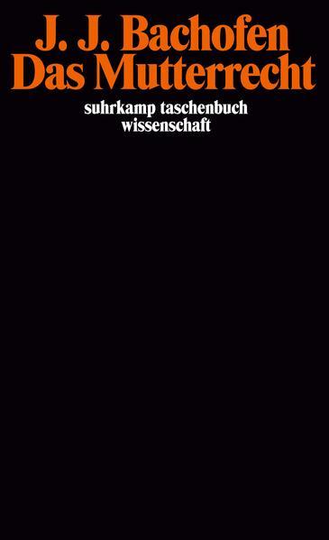 Actual product image Das Mutterrecht (German, Johann J. Bachofen, 1975)
