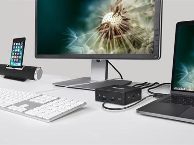 Actual product image Hamlet HDKC-PD8000 Dual Interface Docking Usb-C and (USB-C)