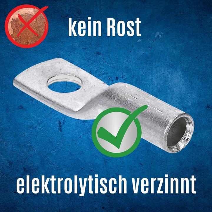 Produktbild Kalitec 10 Stück DR50-6 Press-Kabelschuh 50mm² M6 I Verbinder nach DIN 46235 I Made in Germany