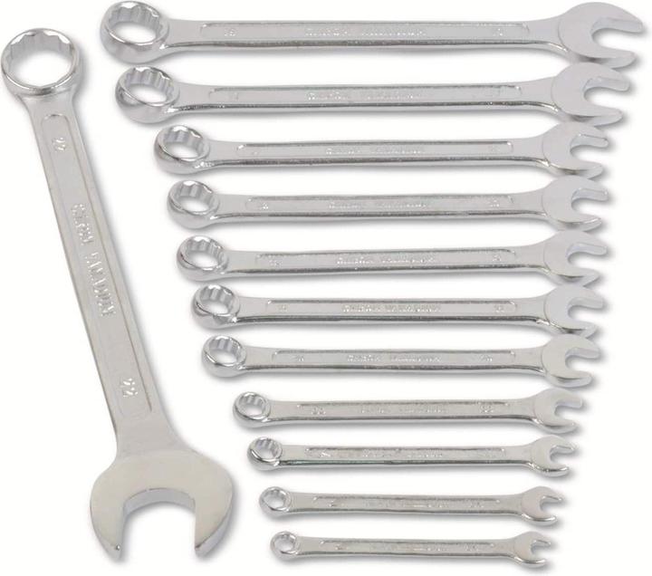 Mannesmann Gabel-Ringschlüsselsatz, 12-tlg., 6-22 mm, CV (22 mm, 8 mm, 10  mm, 14 mm, 21 mm, 20 mm, 15 mm, 13 mm, 6 mm, 9 mm, 16 mm, 18 mm, 11 mm, 7 mm, 12 mm, 19 mm, 17 mm)