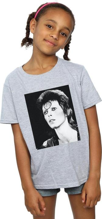 Actual product image David Bowie Girls Ziggy Looking Cotton T-Shirt (116)